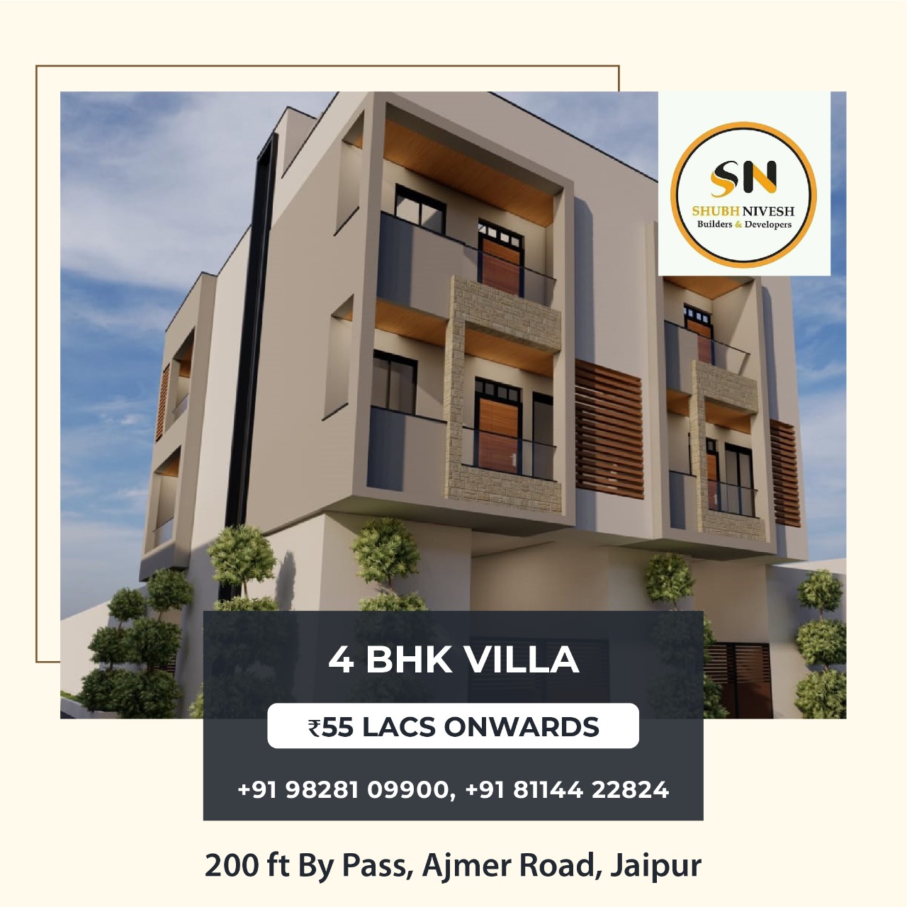 4BHK Villa on Ajmer Road, Jaipur